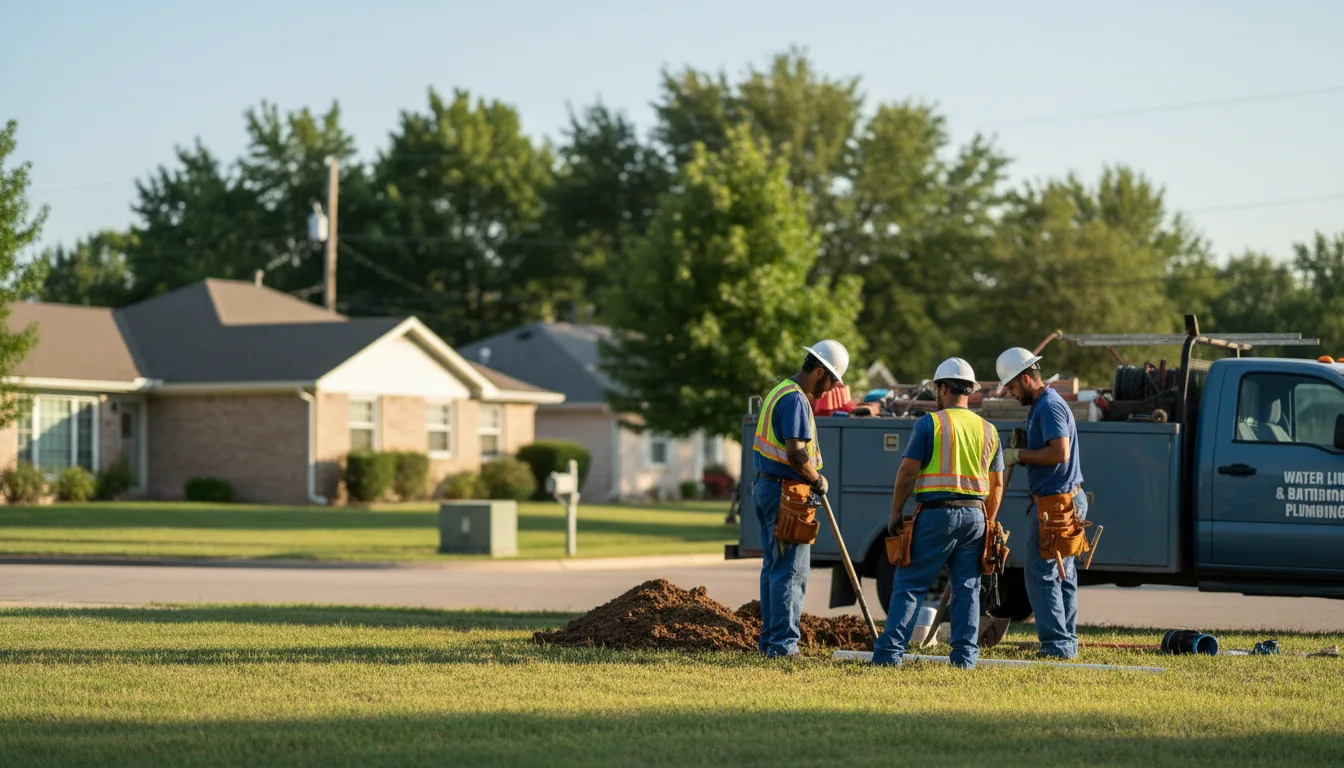Residential water line and bathroom plumbing service in Honey Brook, PA